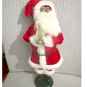 Byers' Choice African American Red Velvet Santa Collectible Doll